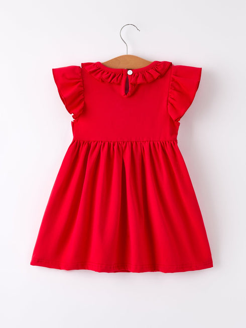 red-cherry-bow-smocking-embroidery-girls-dress Rylee Faith Designs - Sophia's Style-2